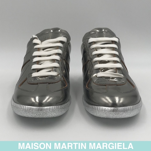 maison margiela shoes silver
